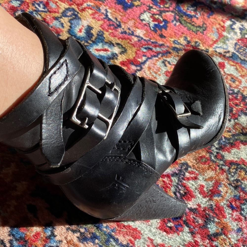 Frye wrap ankle boots